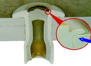 coupe d'un rivet monobolt posé